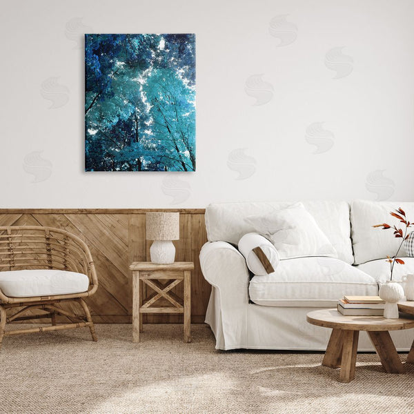 Stupell Industries Derek Scott | Modern Blue Forest Trees Wall Art