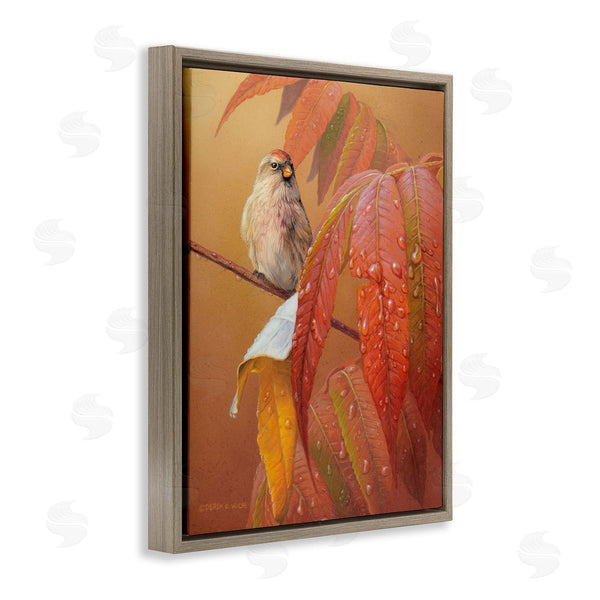 Stupell Industries Derek Wicks | Bird On Autumnal Branch Wall Art