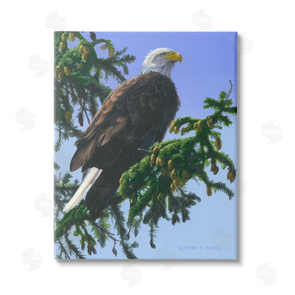 stupell industries Derek Wicks | Eagle on Fir Branch Wall Art