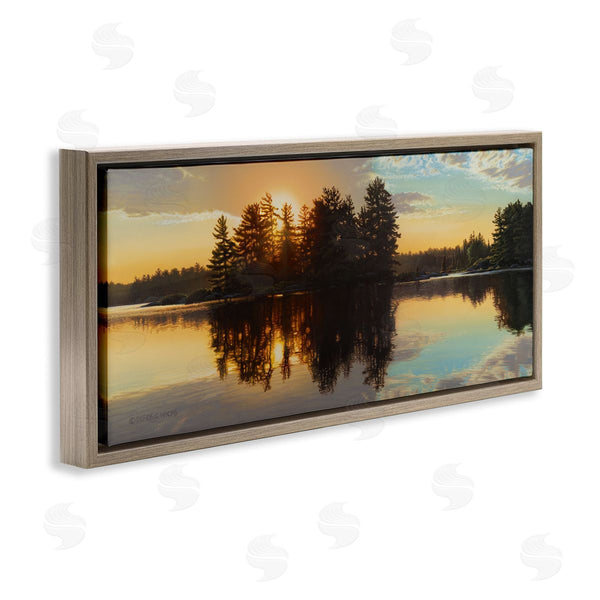 Stupell Industries Derek Wicks | Island Lake Landscape Sunset Wall Art