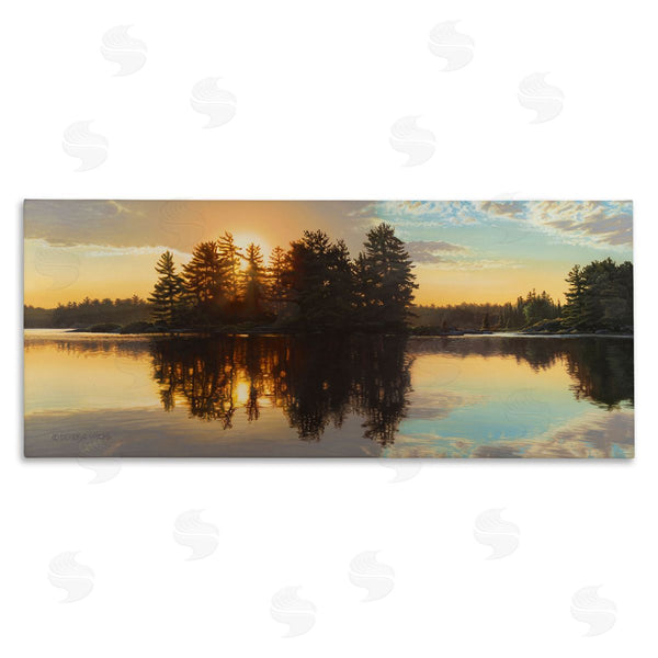 stupell industries Derek Wicks | Island Lake Landscape Sunset Wall Art