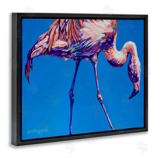 Stupell Industries Derrick Higgins | Bold Blue Modern Flamingo Wall Art