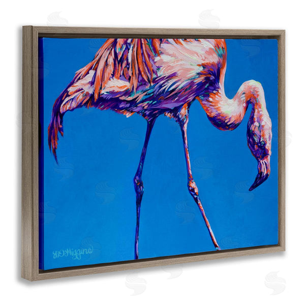 Stupell Industries Derrick Higgins | Bold Blue Modern Flamingo Wall Art