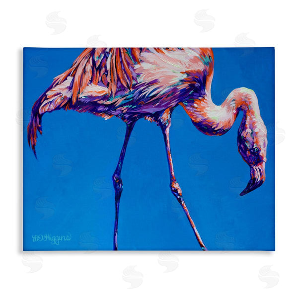stupell industries Derrick Higgins | Bold Blue Modern Flamingo Wall Art