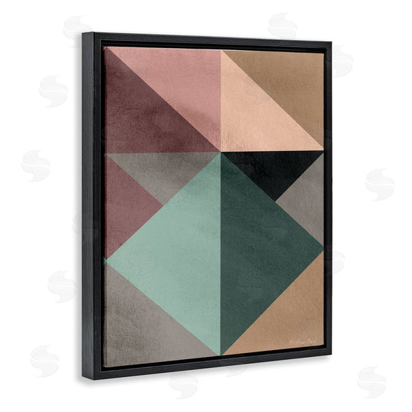 Stupell Industries Design Fabrikken | Abstract Geometric Origami Shapes Contrasting Triangles Green Pink Wall Art
