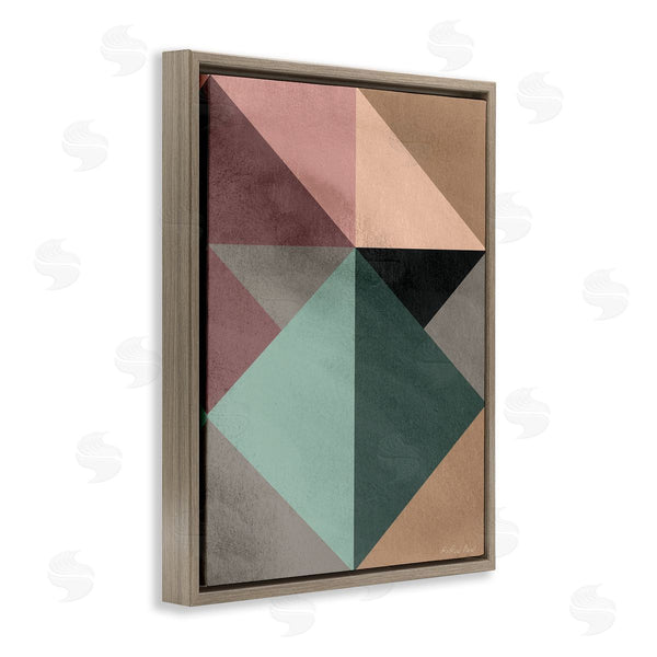 Stupell Industries Design Fabrikken | Abstract Geometric Origami Shapes Contrasting Triangles Green Pink Wall Art