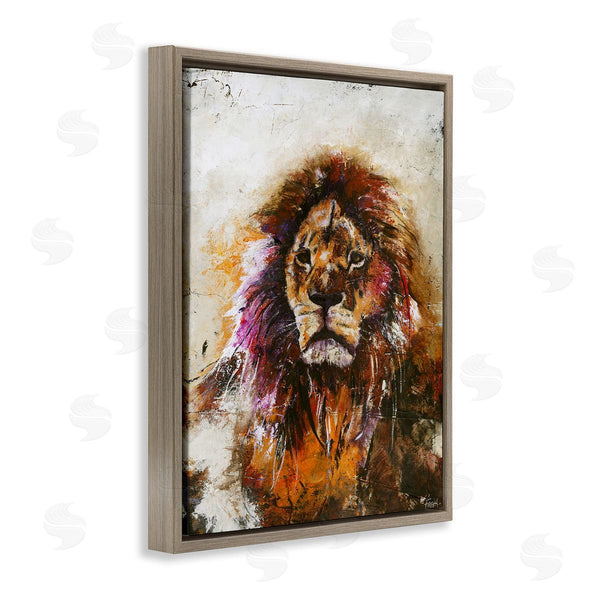 Stupell Industries Design Fabrikken | Abstract Lion's Mane Over Distressed Brown