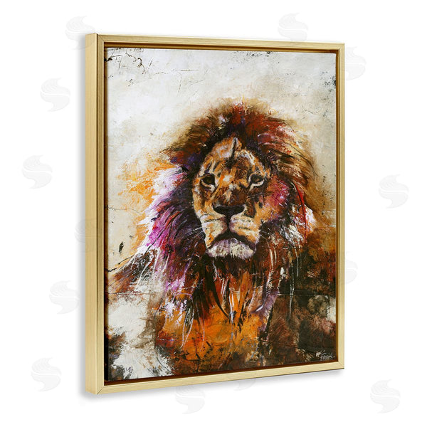 Stupell Industries Design Fabrikken | Abstract Lion's Mane Over Distressed Brown