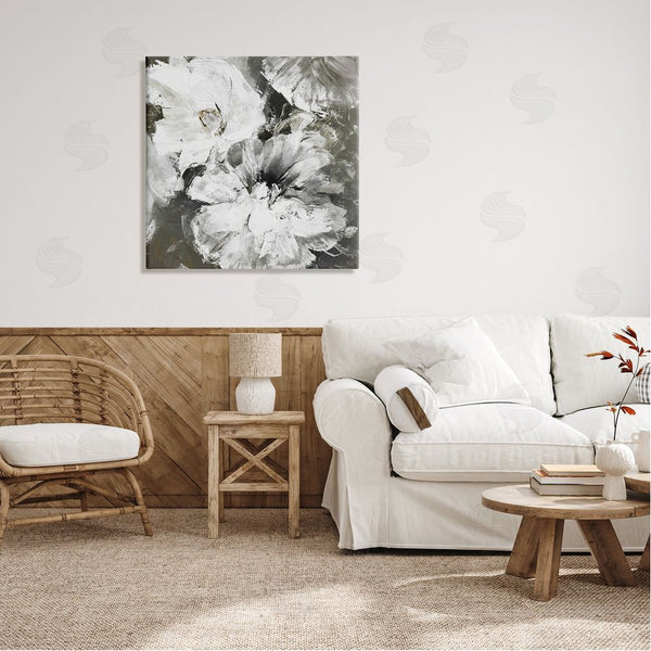 Stupell Industries Design Fabrikken | Abstract White & Grey Flowers Wall Art