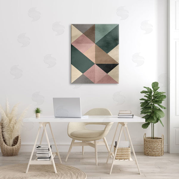 Stupell Industries Design Fabrikken | Abstract Woven Geometric Shapes Contrasting Triangles Earth Tones Wall Art