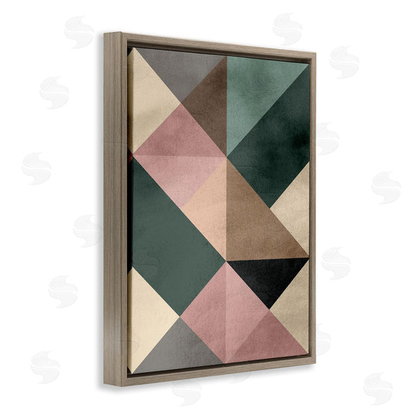 Stupell Industries Design Fabrikken | Abstract Woven Geometric Shapes Contrasting Triangles Earth Tones Wall Art