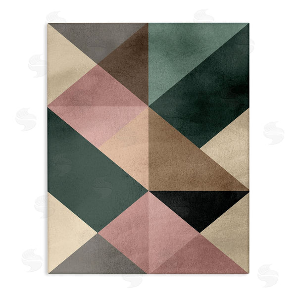 stupell industries Design Fabrikken | Abstract Woven Geometric Shapes Contrasting Triangles Earth Tones Wall Art
