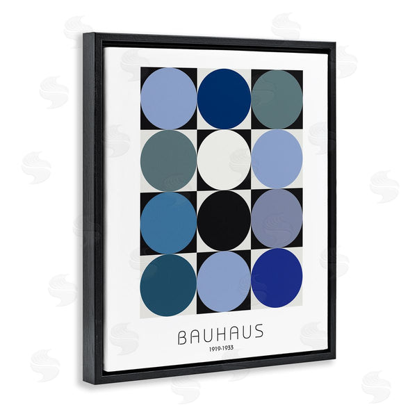 Stupell Industries Design Fabrikken | Bauhaus Geometrical Circle Square Abstract Composition Blue Black Wall Art