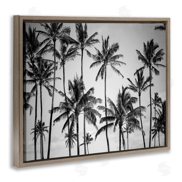 Stupell Industries Design Fabrikken | Black & White Palm Trees Skyline