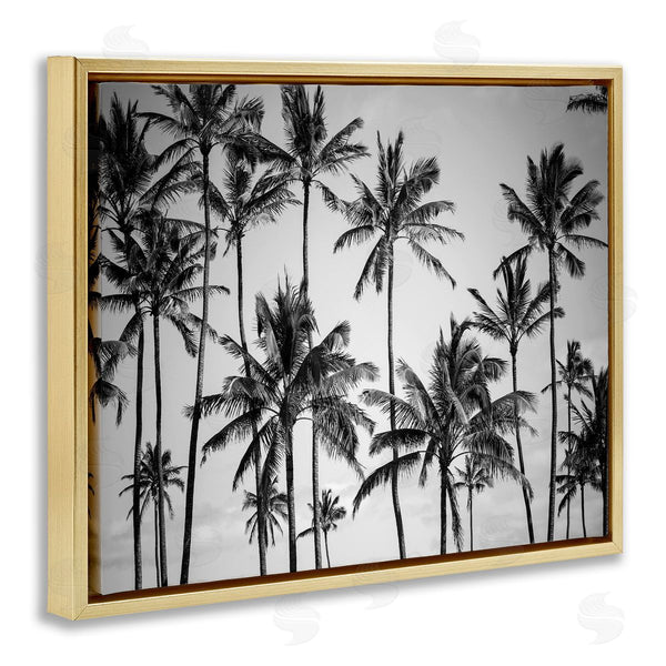 Stupell Industries Design Fabrikken | Black & White Palm Trees Skyline
