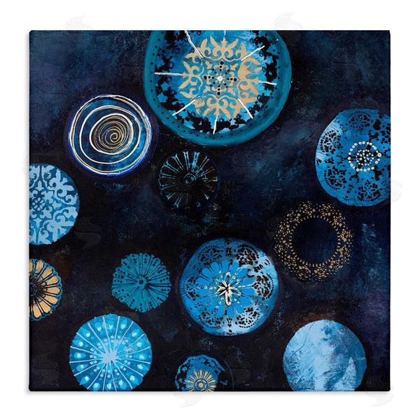 stupell industries Design Fabrikken | Blue Patterned Circles Arrangement Wall Art