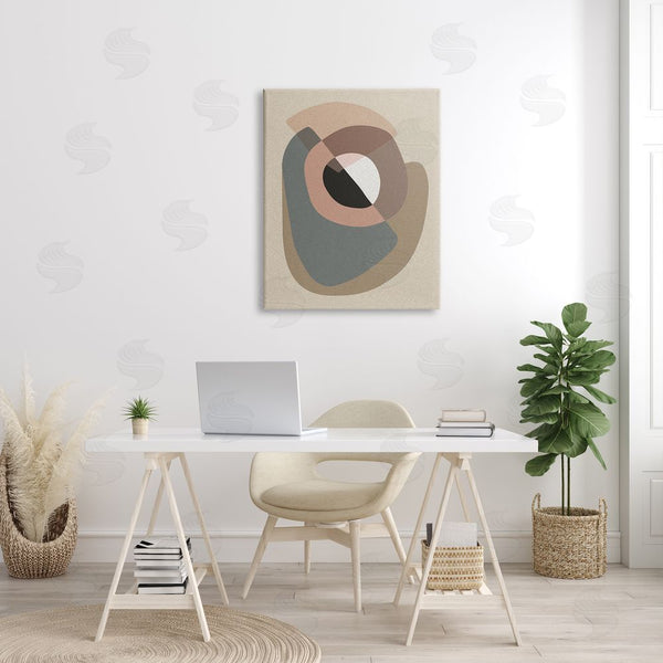 Stupell Industries Design Fabrikken | Boho Shapes Abstract Collage Pink Grey Brown Arrangement Wall Art