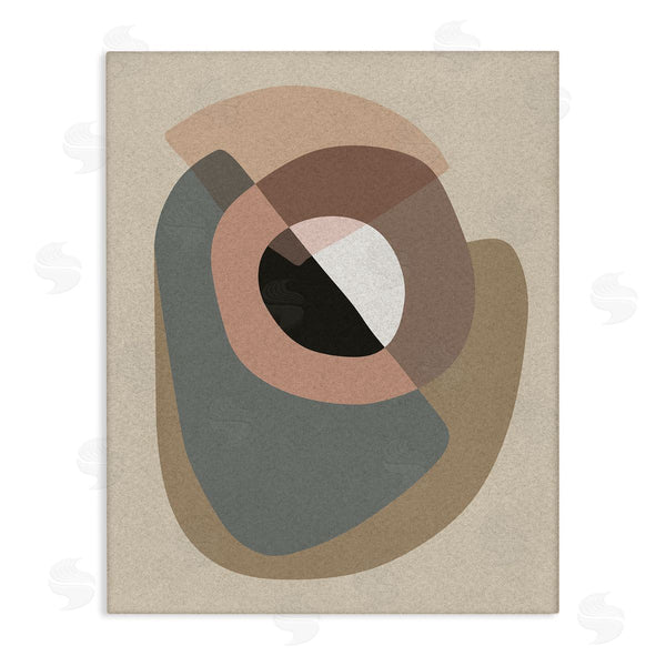 stupell industries Design Fabrikken | Boho Shapes Abstract Collage Pink Grey Brown Arrangement Wall Art