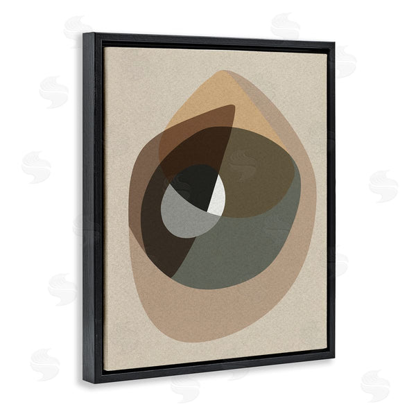Stupell Industries Design Fabrikken | Desert Shape Abstract Collage Layered Contrasting Curves Brown Wall Art