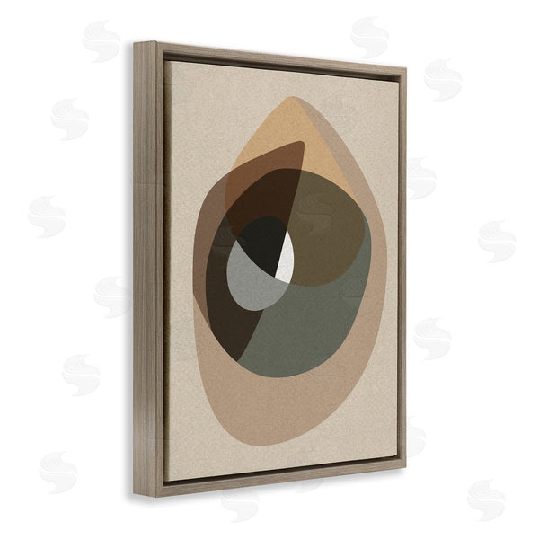 Stupell Industries Design Fabrikken | Desert Shape Abstract Collage Layered Contrasting Curves Brown Wall Art