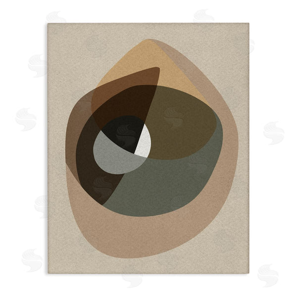 stupell industries Design Fabrikken | Desert Shape Abstract Collage Layered Contrasting Curves Brown Wall Art