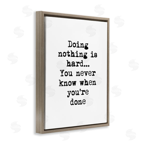 Stupell Industries Design Fabrikken | Doing Nothing Phrase Vintage Typewriter Typography