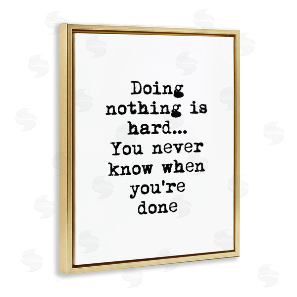 Stupell Industries Design Fabrikken | Doing Nothing Phrase Vintage Typewriter Typography