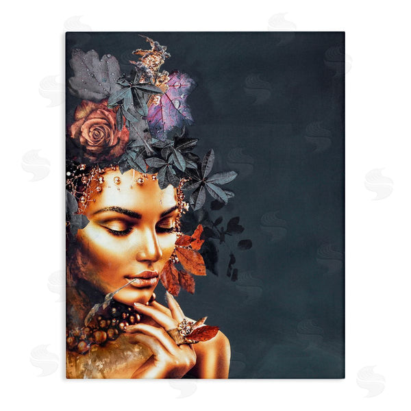 stupell industries Design Fabrikken | Female Portrait and Florals Wall Art