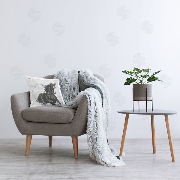 Stupell Industries Design Fabrikken | Galloping Abstract Horse Printed Throw Pillow