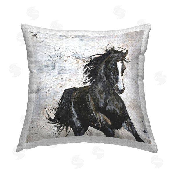 Stupell Industries Design Fabrikken | Galloping Abstract Horse Printed Throw Pillow