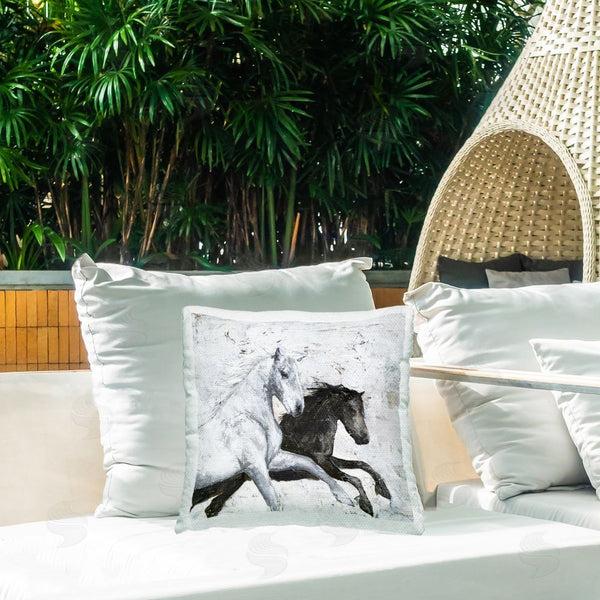 Stupell Industries Design Fabrikken | Galloping Rustic Horses Printed Throw Pillow