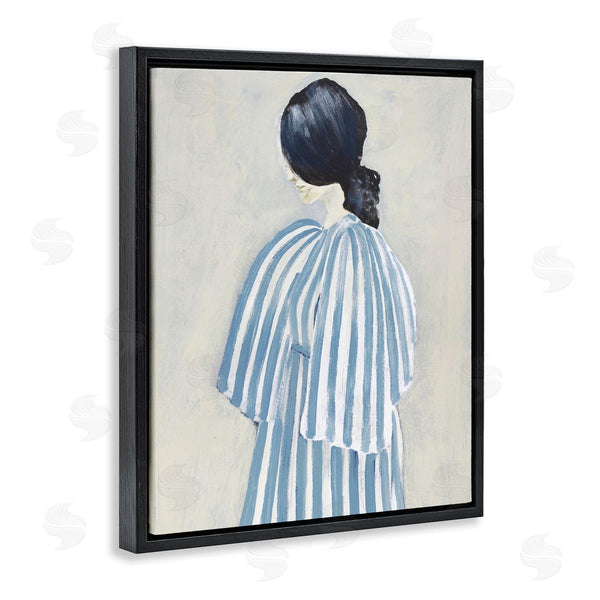 Stupell Industries Design Fabrikken | Girl In Blue Striped Dress Wall Art