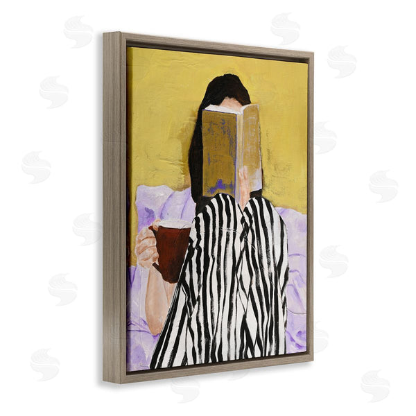 Stupell Industries Design Fabrikken | Girl Reading In Bed Wall Art