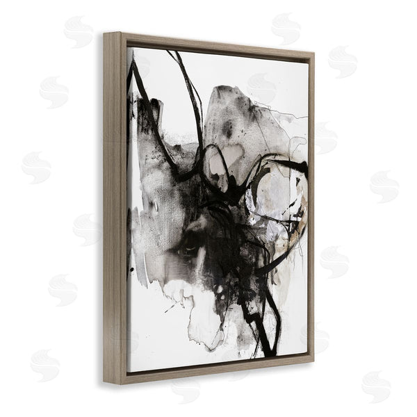 Stupell Industries Design Fabrikken | Ink Splatter Abstraction Chaotic Busy Movement Black Brown Wall Art