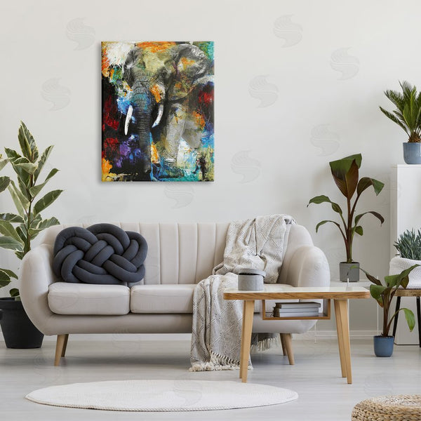 Stupell Industries Design Fabrikken | Layered Elephant Bold Wildlife Wall Art
