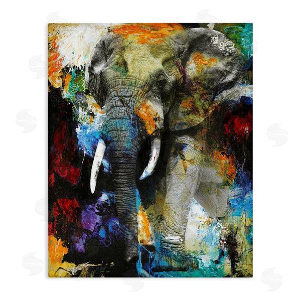 stupell industries Design Fabrikken | Layered Elephant Bold Wildlife Wall Art