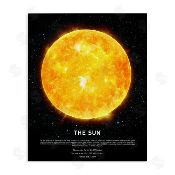stupell industries Design Fabrikken | Milky Way Sun Infographic Outer Space Astrological Facts Wall Art