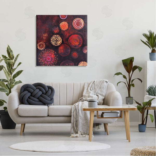 Stupell Industries Design Fabrikken | Red Circular Patterned Shapes Wall Art
