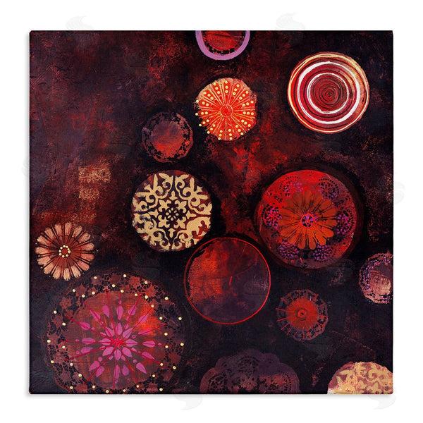 stupell industries Design Fabrikken | Red Circular Patterned Shapes Wall Art