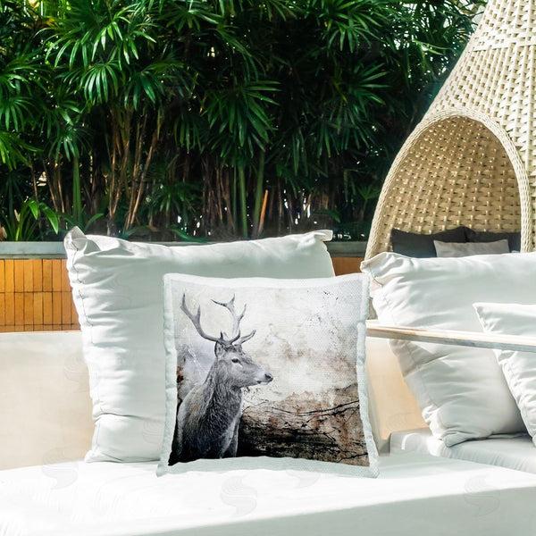 Stupell Industries Design Fabrikken | Rustic Deer Abstraction Printed Throw Pillow