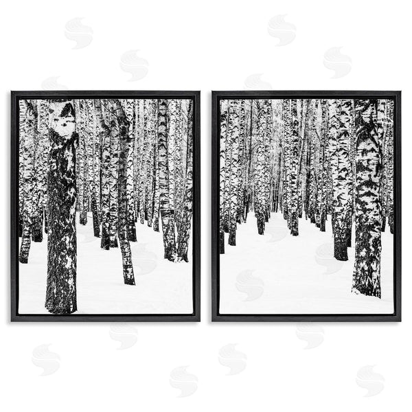 Stupell Industries Design Fabrikken | Rustic Winter Forest Scene Birch Trees Wall Art
