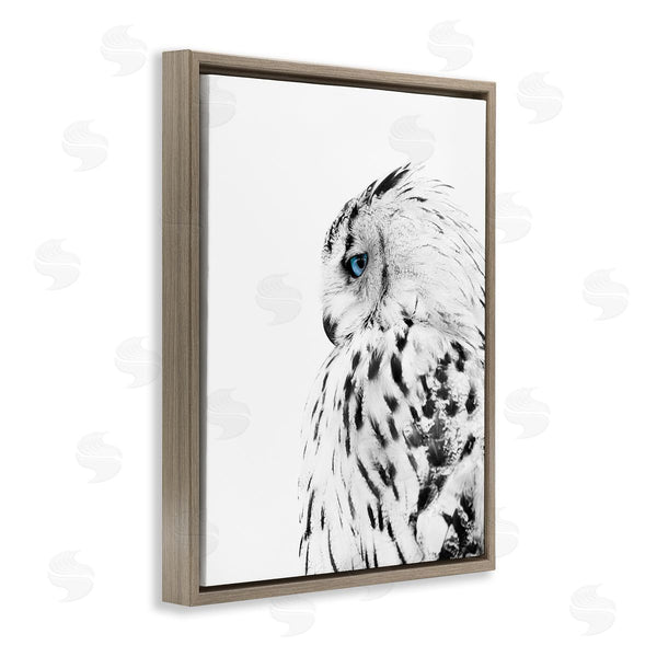 Stupell Industries Design Fabrikken | Snow Owl Peering Blue Eyes
