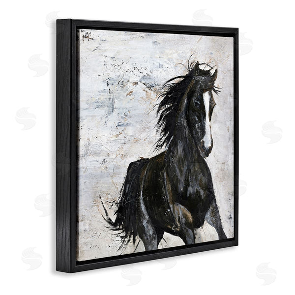 Stupell Industries Design Fabrikken | Wild Black Horse Galloping