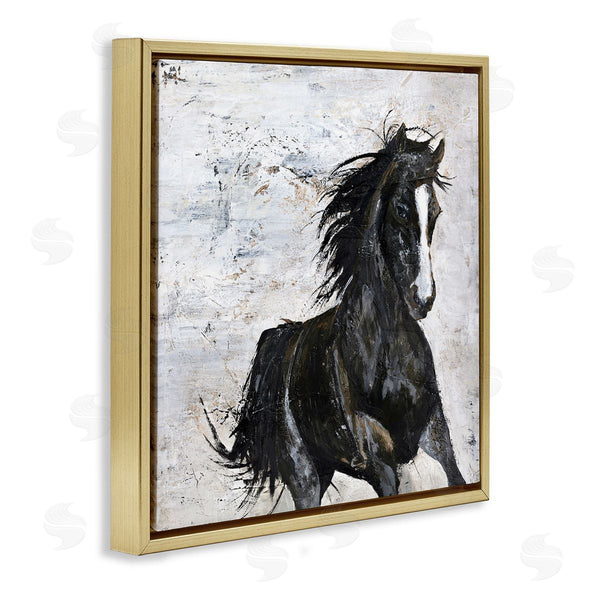 Stupell Industries Design Fabrikken | Wild Black Horse Galloping