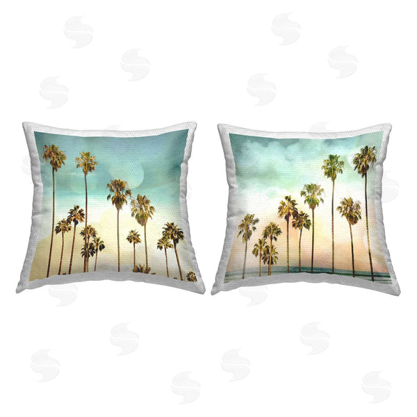 Stupell Industries Devon Davis | Ascending Heights Palm Trees Printed Throw Pillow Set