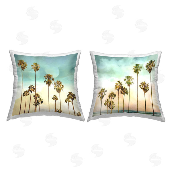 stupell industries Devon Davis | Ascending Heights Palm Trees Printed Throw Pillow Set