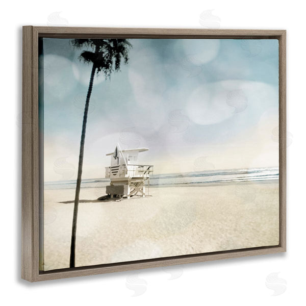 Stupell Industries Devon Davis | Empty Beach Coast Lifeguard Stand