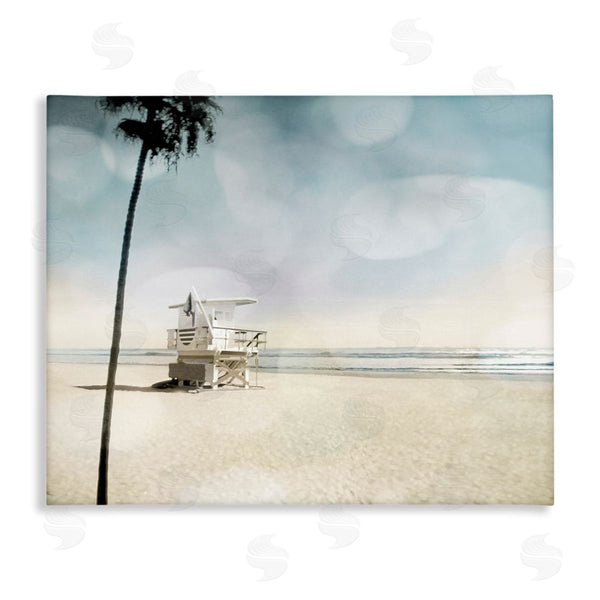 stupell industries Devon Davis | Empty Beach Coast Lifeguard Stand
