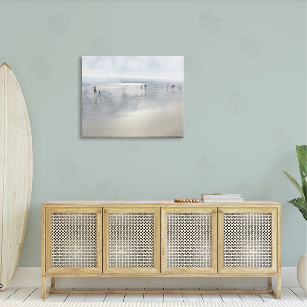 Stupell Industries Devon Davis | Summertime Beach Bokeh Effect Sandy Shore Horizon Wall Art