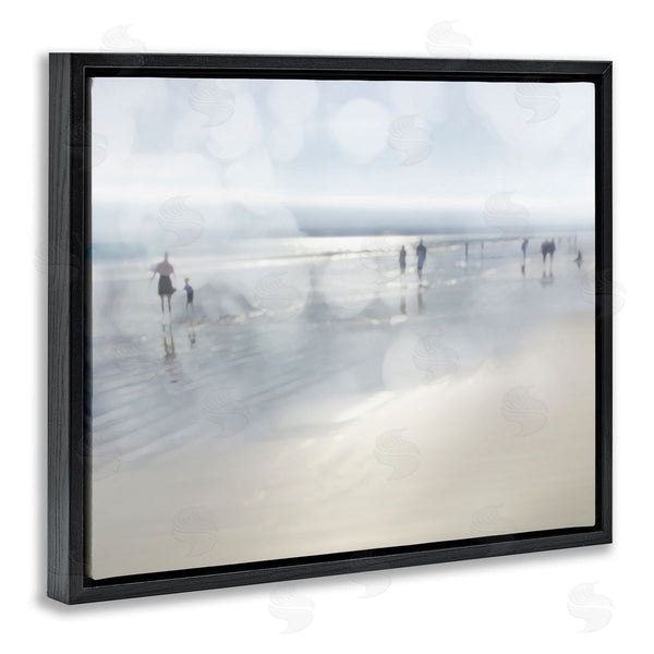 Stupell Industries Devon Davis | Summertime Beach Bokeh Effect Sandy Shore Horizon Wall Art